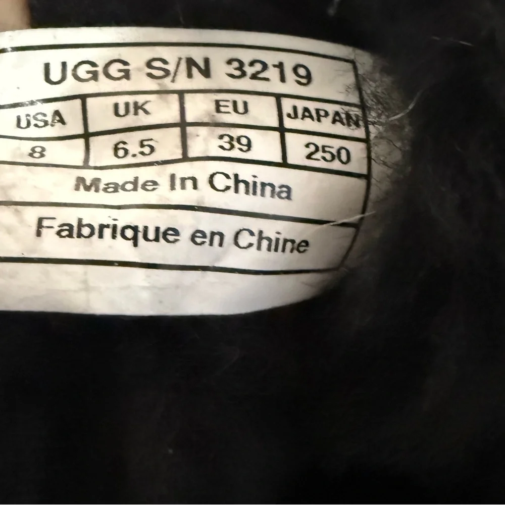 UGG Black Winter Boots with Fur Lining